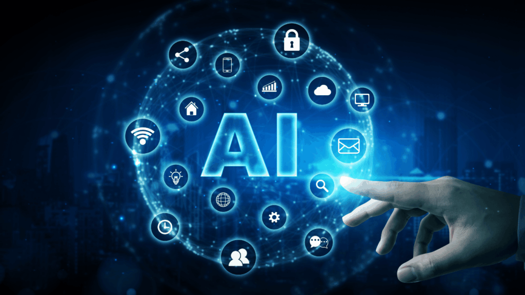AI Marketing Expert using predictive analytics dashboard.