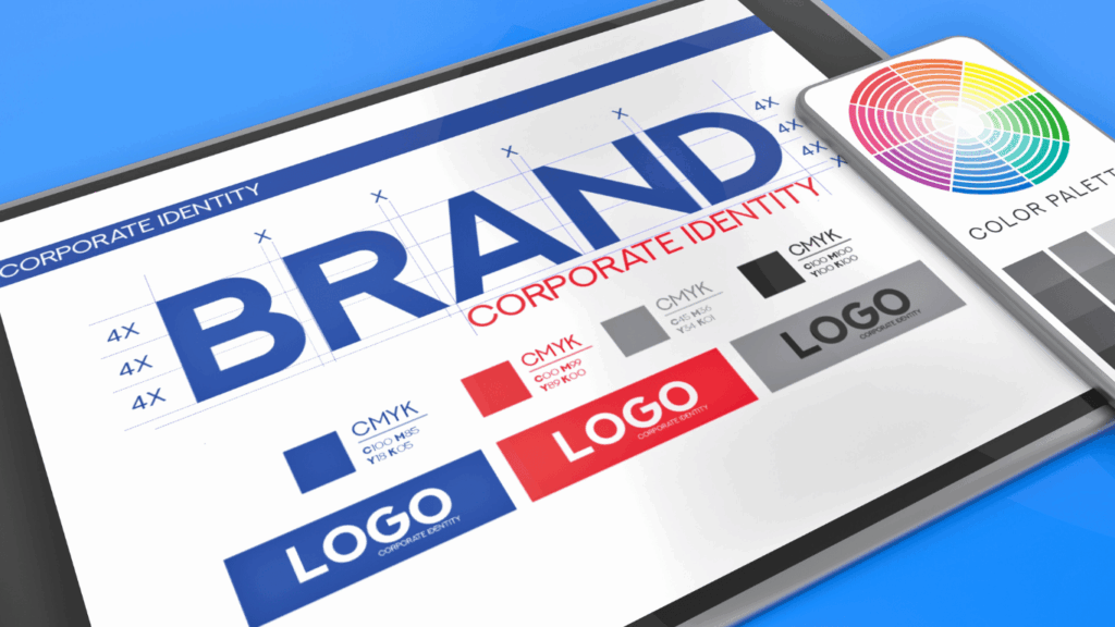 Brand strategist presenting visual identity concepts